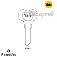 Mieszkaniowy 057 - klucz surowy mosiężny - Yale na 5 zapadek